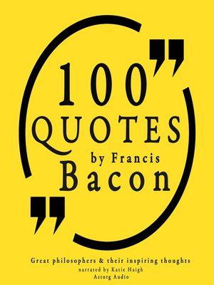 cover image of 100 Quotes by Francis Bacon